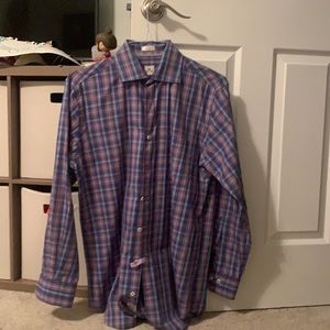 Blue with orange red blue and yellow stripes